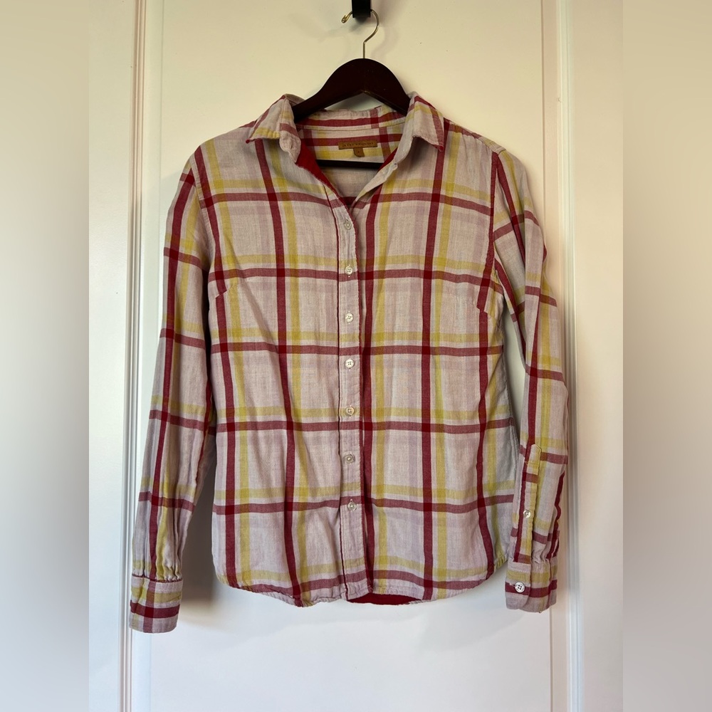 Jacks Girlfriend Plaid Button Down Shirt for Women
